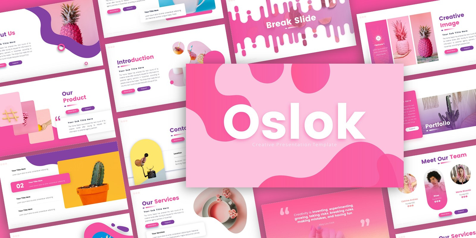Oslok Creative Presentation PowerPoint template